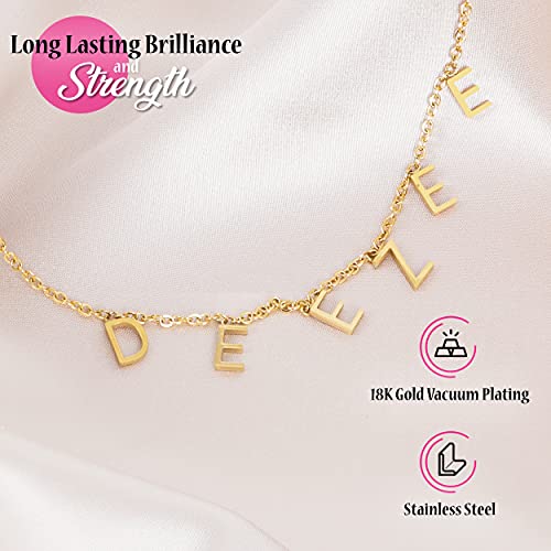 Sorority Shop Delta Zeta Necklace — DZ Name Necklace, 18K Gold Plated Sorority Gifts Necklace, Long-Lasting Delta Zeta Gifts for Women2