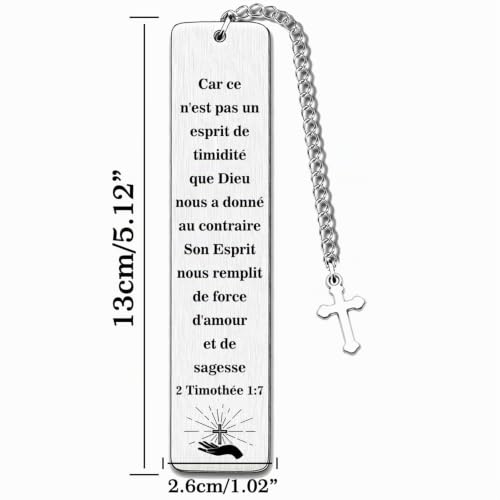 GUOYU Marque-Page Chrétien - Signet Inspirant avec Versets Bibliques - Cadeau Confirmation et Communion et Baptême - cadeaux d'Anniversaire et Calendrier l'Avent (Signet biblique 2) – vue 2
