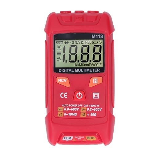 Digital Auto Ranging Multimeter Precision Machined Anti Burn Portable Electrical Voltage Tester with Non Current, Multifunctional Accessory for Home Use