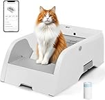 Self Cleaning Litter Box, Automatic Cat Litter Box Self Cleaning for Multiple Cats, Large Smart Litter Boxes for Clumping Cat Litter, Safe/Odor Free Electric Litter Box for Multiple Cats