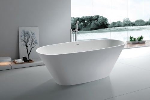Modern Bathtub - Soaking Bathtub - Freestanding Bathtub - Solid Surface Bathtub - Cast Stone Bathtub - Portico II 68"