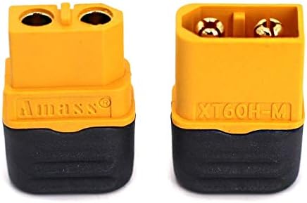 5 Pair for AMASS XT60H Upgraded Version XT60 Connectors with Covers Male Female Power Plug with Sheath for Lipo Battery RC Planes Cars
