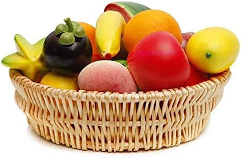 CYJXL Hand-Woven Wicker Serving Basket for Artisan Bread, Fruits, and Vegetables - Elegant Gift Basket 25 x 6cm - Image 7