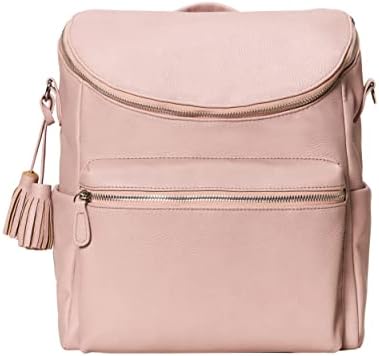 Comfy piks Diaper Bag Backpack, Vegan Leather Backpack with Baby Changing Pad, Stroller Straps and Carry Pouch, Convertible Baby Travel Bag with Insulated Pockets for Diapers, Bottles, Toys, Clothes