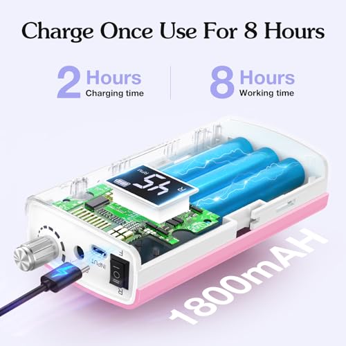 Taladro eléctrico portátil para uñas profesional 45000RPM miniatura 4