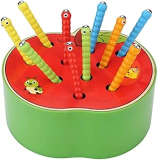 Afufu Wooden Toys for 3 Year Old, Montessori Educational Toys 3 4 5 Year Old, Early Learning Fine Motor Skills Fruit Catching Insect Game, Birthday for Kids Toddlers Boys and Girls