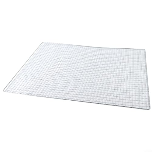 Gdfnmogo Rejilla metálica para barbacoa, red de malla para asar al aire libre, estilo japonés coreano, barbacoa, plataforma de cocción al vapor, pescado, carne y verduras (marco 3.4, 60 x 40 cm)