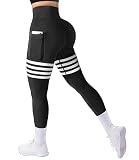 A AGROSTE Women's Seamless Scrunch Butt Lifting Leggings with Pockets High Waisted Booty Yoga Pants