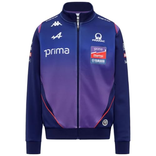 Kappa Sweat Zippé ATRISAXO Replica Prima Pramac Moto GP pour Adulte (FR/ES, Alpha/Lettres, L, Taille Normale, Taille Normale, Multicolore)