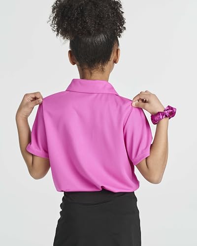Image of 3 Pack Girls' Mesh Polo Shirts Short Sleeve Collared School Uniform Tops
