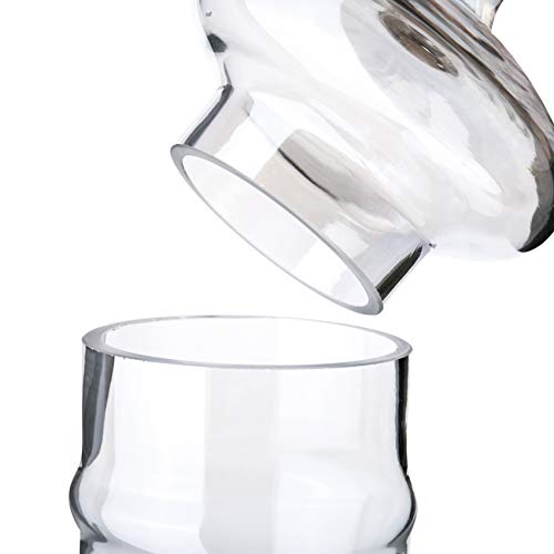 Diamond Star Set of 3 Apothecary Jar Clear Glass Wide Mouth Storage Candy Jar Decorative Candy Buffet Jars Elegant Kitchen Containers, Iridescent Color