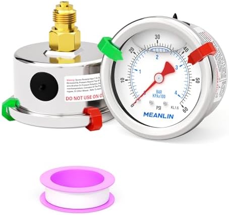 MEANLIN MEASURE 0~4Bar/0~60Psi Manomètre 1/8" BSP 1.5" ca…