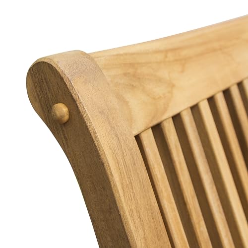 Cambridge Casual Mosko Teak Wooden Rocking Chair – Outdoor Porch Rocker for Comfortable, Durable Seating on Patio, Deck, and Outdoor Spaces – Outside Rocking Chair for Year-Round Use