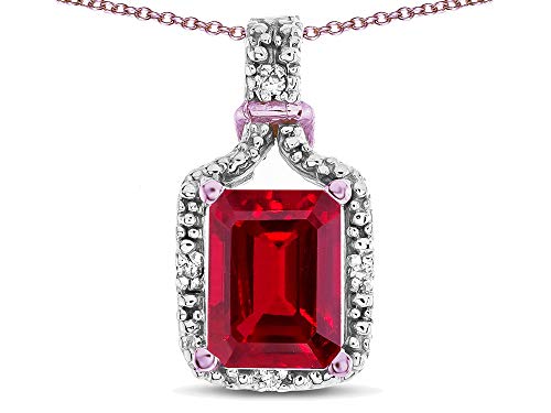 Star K Antique Vintage Look Emerald Cut 8x6 Created Ruby