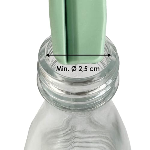 Waldana© Abtropfgestell für Flaschen (4 STK.) passend für SodaStream Glaskaraffe I Eingetragenes Design I Bio-Kunststoff Trinkflaschen Babyflaschen Trocken Gestell