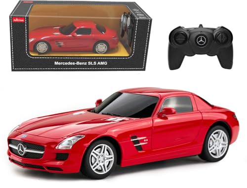 RASTAR 40100 1/24 Officially Licensed Mercedes-Benz SLS AMG RC Car Model with 2.4GHz Remote Control & Independent Suspension for Play & Display - Ideal Gift for Car Lovers Ages 6+ - Red