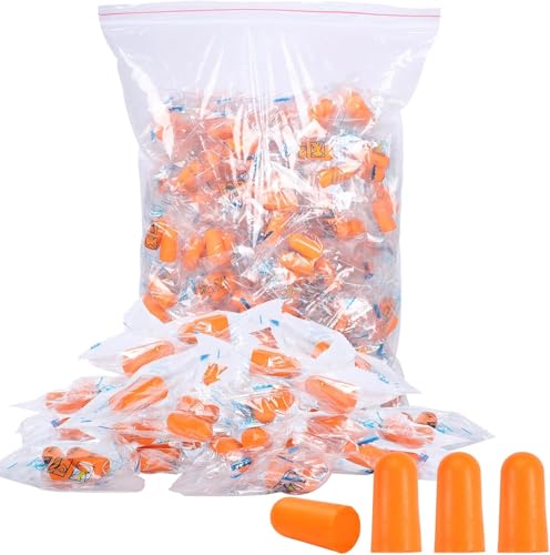 100 Pair Earplugs for Noise Cancelling, Disposable Silicone Ear Plugs for Sleeping Hearing Protection Travel Concerts Studying Work Loud Noise