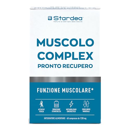 STARDEA MUSCOLO COMPLEX PRONTO RECUPERO | 60 compresse | Funzione muscolare | crampi | affaticamento muscolare | Magnesio, Vitamina B, Rame, Potassio, Selenio | Sforzo fisico | Senza Glutine | Stardea - 2
