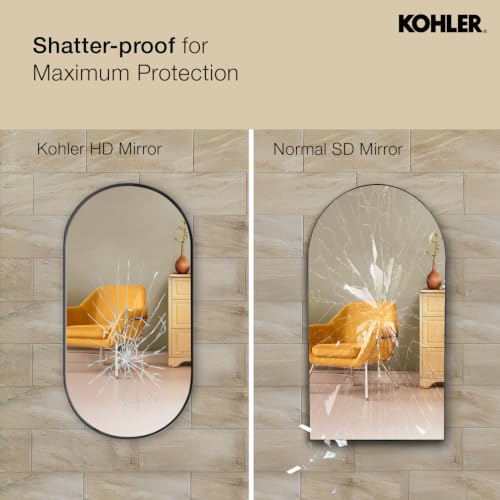 KOHLER Wall Mirror, Vanity Mirror, Essential Mirror Collection, Capsule 20” x 40”, Matte Black, K-26051-BLL by Kohler - Image 7