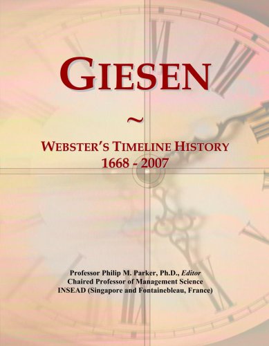 Giesen: Webster's Timeline History, 1668 - 2007
