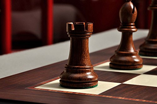 The House Of Staunton The Wild Knight Series Chess Set, Box, & Board Combination - 3.75" King (Golden Rosewood) #TOP6