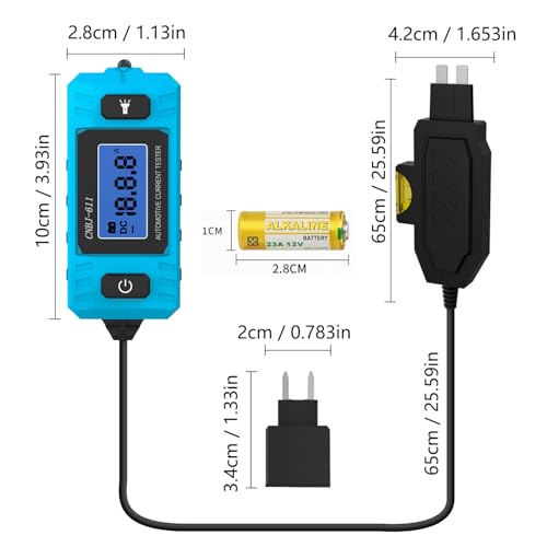 Ansbell Car Circuit Tester Fuse Tester Automotive Current Tester Blade Fuse Max 48V, Circuit Measure AmpFuse Buddy, Automotive Blade Checker Fuses Box Current Test by Ansbell - Image 5