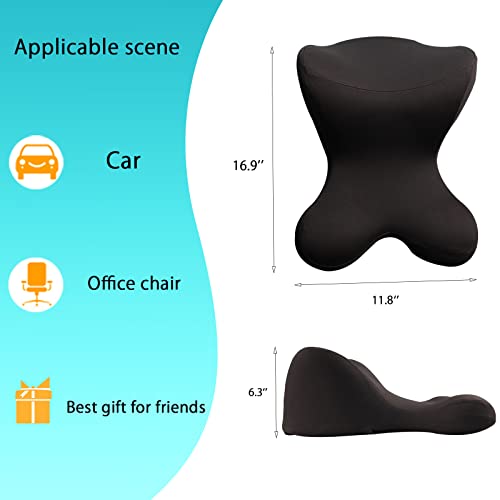 Newsty Car Neck Pillow For Driving Seat Car Headrest Pillow/Gaming Chair Pillow With Adjustable Strap Removable Cover Ergonomic Design Neck Support Pillow For Car, Office Chair, Gaming Chair(Black) #TOP1