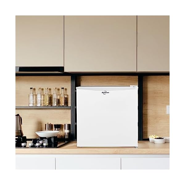 Koolatron Compact Refrigerator with Freezer - Mini Fridge for Bedrooms, Offices Dorms Wine Skincare Beverages Beer & Makeup Retro Cosmetic,Beverage Cooler Neveras Pequeñas para Cuarto white 1.6 cu ft - Image 3