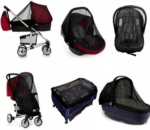 Sysmie 2 Pack Baby Stroller Mosquito Net, Durable Mesh Protection, Black — view 6