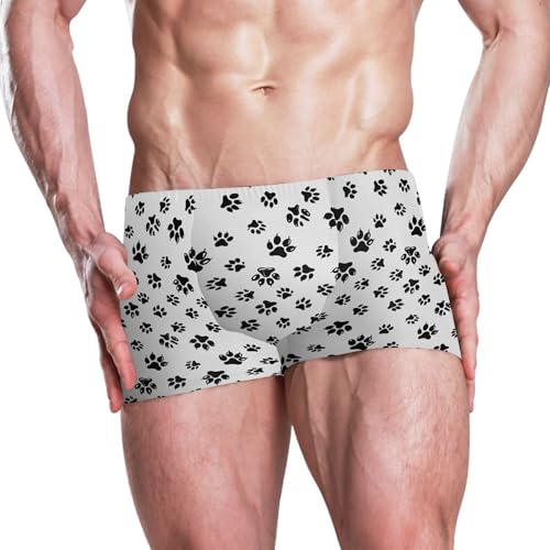 Dog Cat Claws Paw Print Mens Swim Trunk Swimwear Bathing Suit Swim Brief Square Leg Board Short S B04049862