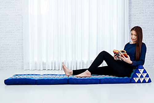 Image of Leewadee Thai Foldable Floor Mat 89 x 20 inches Kapok with Backrest