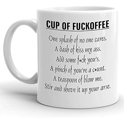 CiderPressMugs® Fuckoffee C*nt Coffee Mug Funny Novelty Christmas Secret Santa Gift Idea Work Mug Office Colleague Co Worker Birthday Present Profanity Present Friend Housewarming Gift Joke Cover