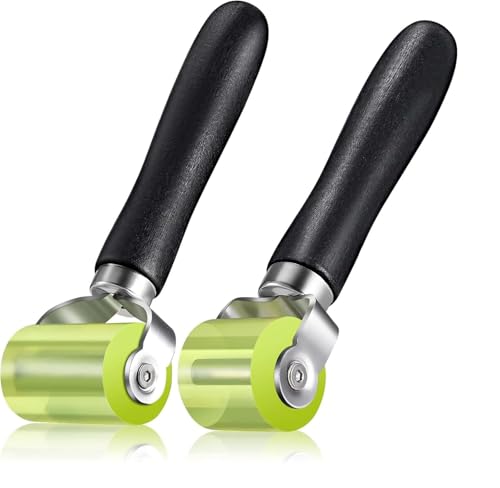 2 Stück Gummiwalze,Andrückrolle Andrückwalze,Silikon Rolle Hitzebeständig,für Autoschalldämmung,Tapeten oder Folienglättung Pressradwerkzeug Nahtroller