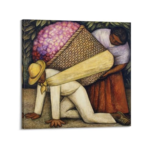 Diego Rivera impression sur toile decoration murale salon chambre tableau Mioedi 30x30