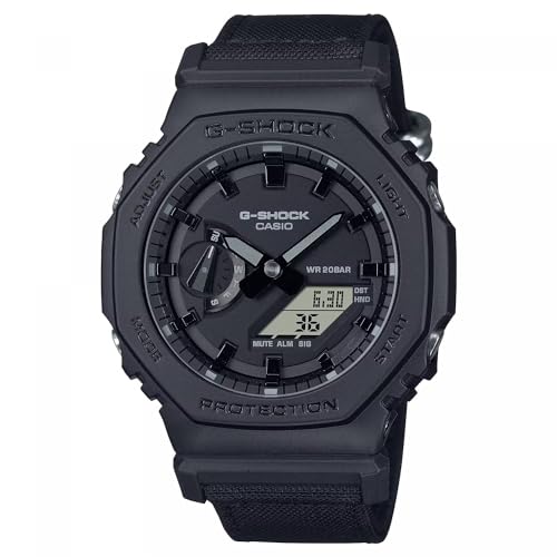 Image of Casio Unisex's Analogue-Digital Quartz Watch with Fabric Strap GA-2100BCE-1AER, Black, One Size, Sporty