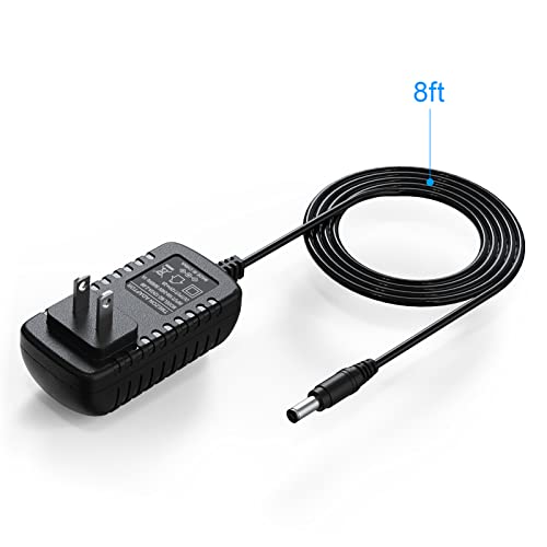 Tmezon 12 Volt 2A Power Adapter Supply Ac To Dc 2.1Mm X 5.5Mm Plug 12V 2 Amp Power Supply, Wall Plug Extra Long 8 Foot Cord #TOP4