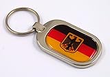 Germany Flag Key Chain Metal Chrome Plated Keychain Key fob keyfob German