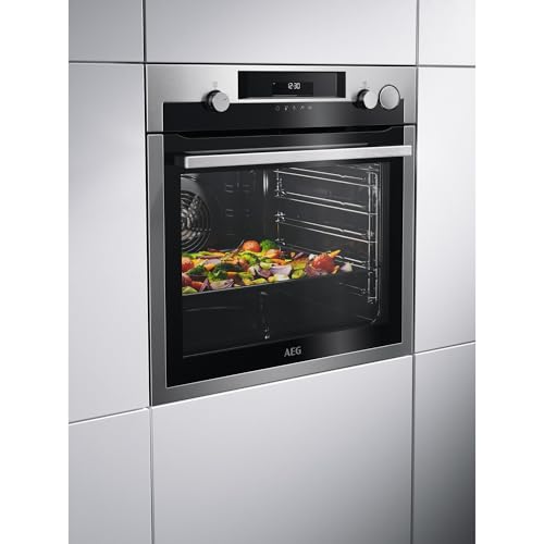 Miniatura 2 de Aeg Bpe577161m Horno Eléctrico Multifunción, 72 L, Limpieza Pirolítico, Integrable, Sonda Térmica, Función A Vapor, Display Lcd Táctil, Ventilador Xxl, Inox Antihuellas, Clase A , Fabricado En De