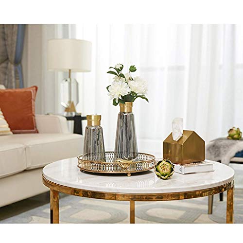 Vase en verre a bordure doree decoration florale haut de gamme