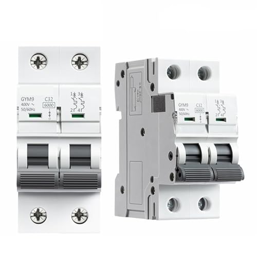 Disjoncteur modulaire GYM9 MCB 2 pôles 16A courbe C type AC pour tableau électrique 230V
