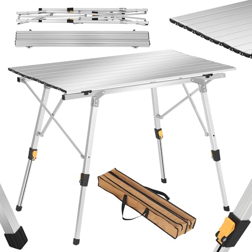 WOLTU Folding Camping Table Height Adjustable Aluminium...