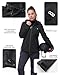 33,000ft Damen Softshelljacke Wasserdichte Winddichte Funktionsjacke Atmungsaktive Übergangsjacke Leichte Fahrradjacke mit Kapuze Windbreaker zum Laufen, Radfahren, Wandern,Schwarz 36