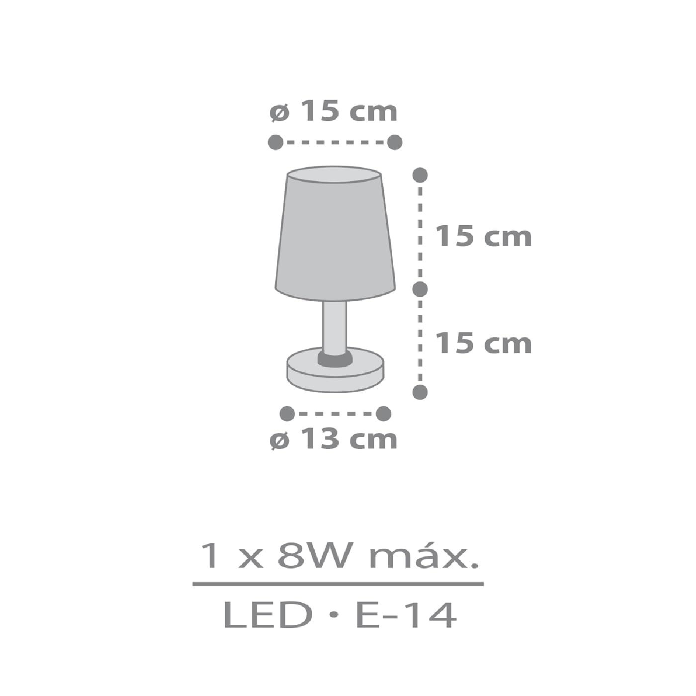 Dalber Star Light Estrellas Lampe de chevet pour enfant Blanc, 82211B, E14