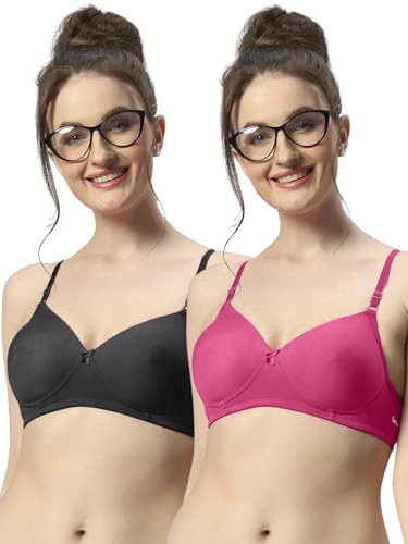 Image of Sonari 007 Wire Free Padded Bra | Medium Padding for Support, Medium Coverage, Soft Cotton Polyester Material, Adjustable Straps with Hook & Eye Closure, Wash Only