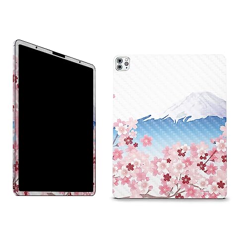 Image of MightySkins Carbon Fiber Skin Compatible with Apple iPad Pro 12.9 inch M2 6th Gen (2022) Full Wrap Kit - Fuji Scene | Protective, Durable Textured Carbon Fiber Finish | Easy to Apply | Made in The USA
