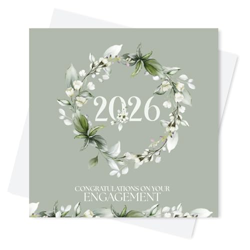 2026 Engagement Card - Congratulations Greeting Card for Engaged Couple - Memento Keepsake (2026 - Engaged Card)