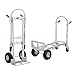 VEVOR Aluminum Folding Hand Truck, 2 in 1 Design 1000 lbs Capacity, Heavy Duty Industrial Collapsible cart, Dolly Cart with Rubber Wheels for Transport and Moving in Warehouse, Supermarket, Garden