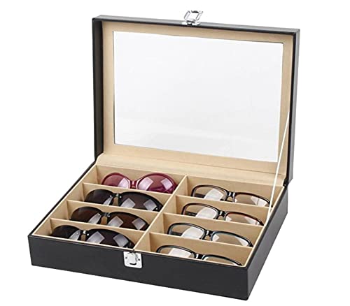 Maestrorelojero Vitrina Guarda Gafas para 8. PU Black Cover