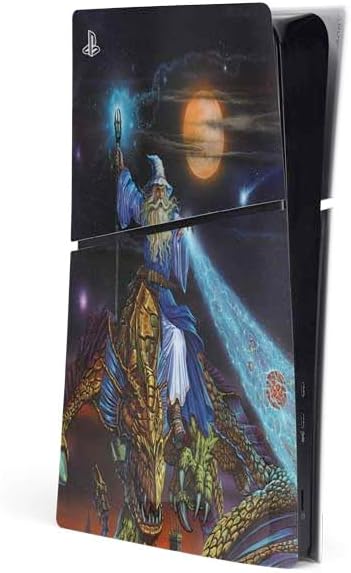 Skinit Decal Gaming Skin Compatible with PS5 Slim Digital Edition Console - Officially Licensed Twilight Tempest Wizard by Ed Beard Jr Design