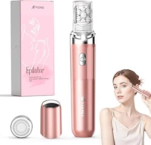 Epilierer damen gesicht,  in 1 Gesichtshaarentferner für Frauen, SB Elektrischer Gesichts Epilierer, it LED-Licht und 2 Ersatzköpfen, erät, chmerzl... Damenrasierer für Körper, angen, inn, Arme